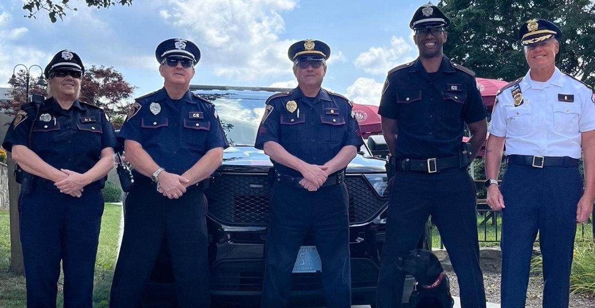 Campus Police Group Shot with K-9 Elvy